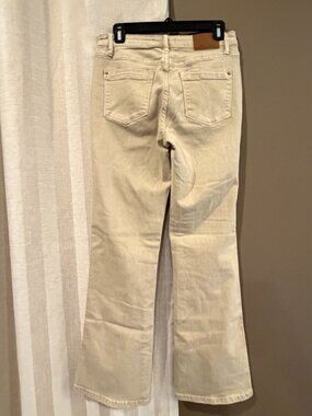 Judy Blues Women's Khaki Midrise Flare Jeans Neutral, Size 9/29